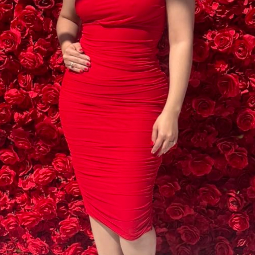 Elegant Red Bodycon Dress